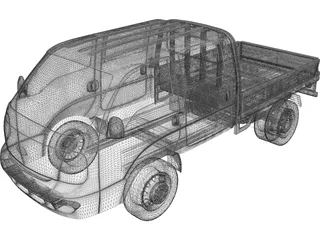 Kia K2700 Double Cab 3D Model preview