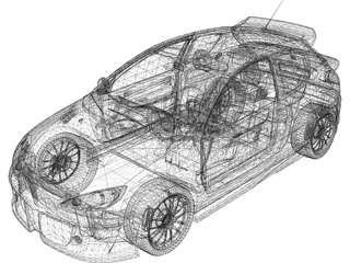 Peugeot 206 GTi 3D Model preview