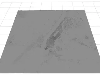 New York City Map Manhattan 3D Model preview