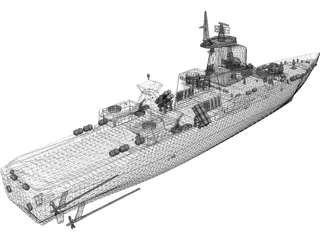 Gepard Ship 3D Model preview