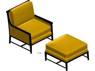 Henredon Clarice Chair 3D Model preview