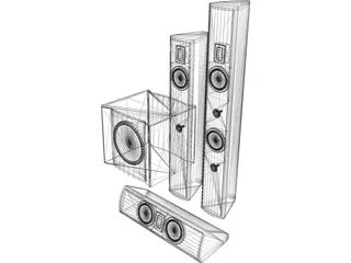 Speakers 3D Model preview