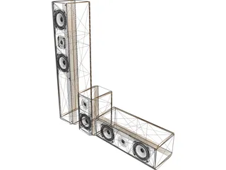 Speakers 3D Model preview