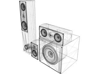 Speakers 3D Model preview