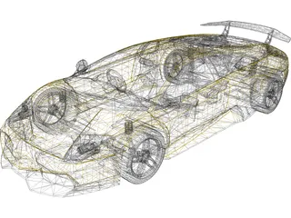 Lamborghini Murcielago LP670 3D Model preview