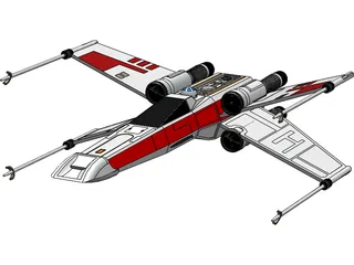 Star Wars X-Wing 3D Model preview