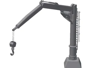 Hydraulic Crane 3D Model preview