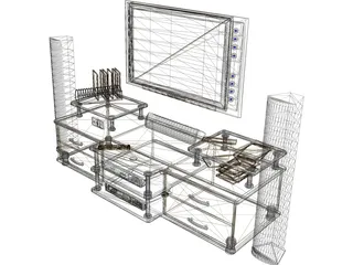 Philips Cinema TV Stand 3D Model preview