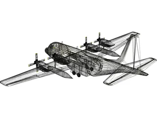 Lockheed C-130 Hercules 3D Model preview
