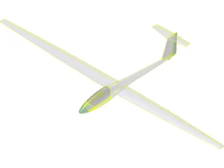 LAK-11 Nida Glider 3D Model preview