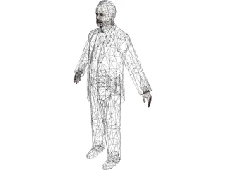 Godfather Don Carleone 3D Model preview