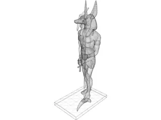 Anubis Statue 3D Model preview