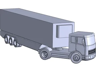 European Truck 3D Model preview