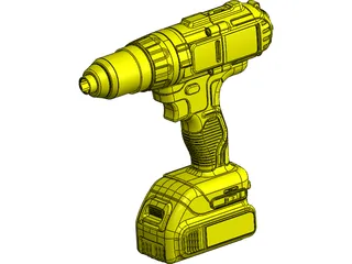 DeWalt Cordless Impact 3D Model preview