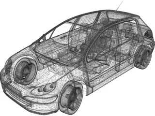 Peugeot 307 3D Model preview