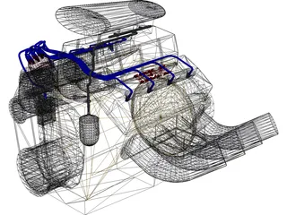 Hemi V8 Engine 3D Model preview
