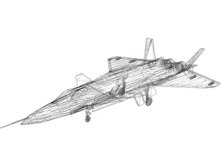 Chengdu J-20 3D Model preview