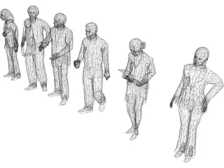 People Collection Low-Poly 3D Model preview