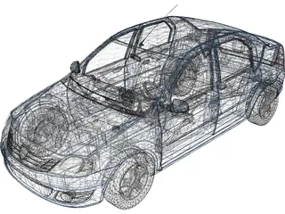 Dacia Logan (2009) 3D Model preview