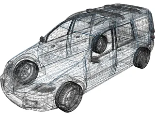 Dacia Logan Steppe Concept (2006) 3D Model preview