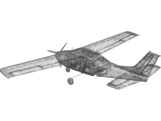 Cessna 172 3D Model preview