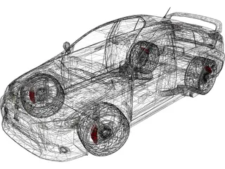 Mitsubishi Lancer Evo X [Tuned] 3D Model preview