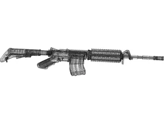M4 Assault Rifle 3D Model preview