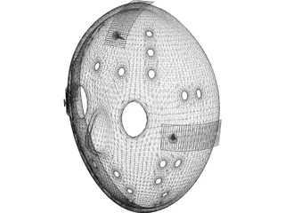 Jason Hockey Goalie Mask 3D Model preview