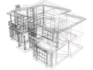 Villa 3D Model preview