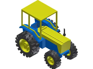 Toy Tractor 3D Model preview