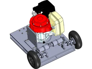 Robot Mower Cutter Grass 3D Model preview