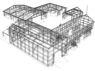 Farm Buildings 3D Model preview