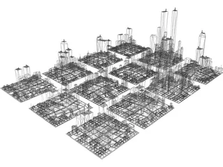 Cityscape Collection 3D Model preview