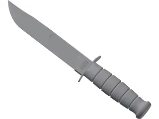 KA-BAR Knife 3D Model preview