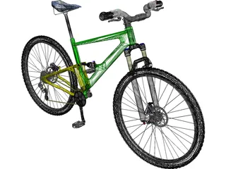 Mountain Bike Full Suspension 3D Model preview