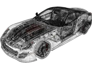 Ferrari 599 GTO (2011) 3D Model preview