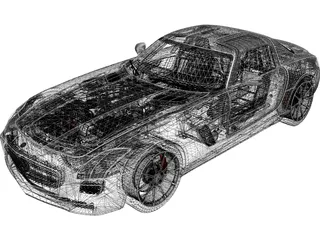 Mercedes-Benz SLS AMG (2011) 3D Model preview