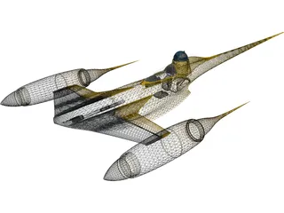 Star Wars Naboo Fighter 3D Model preview