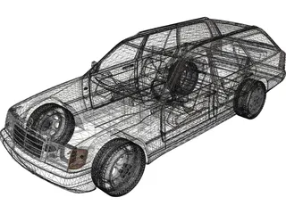 Mercedes-Benz E-Class Kombi 3D Model preview