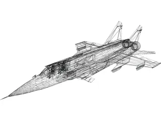 MiG-31 Foxhound 3D Model preview