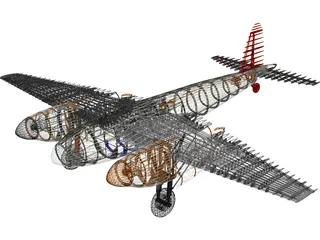 de Havilland Mosquito RC Plane 3D Model preview
