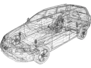 Volvo XC70 3D Model preview