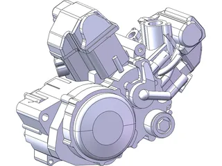 Aprilia SXV 550 Engine 3D Model preview