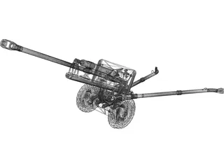 ZiS-3 76mm Divisional Gun M1942 3D Model preview