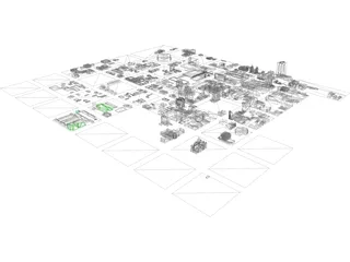 Salt Lake City Downtown 3D Model preview