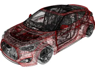 Hyundai Veloster Turbo (2013) 3D Model preview