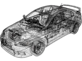 Mitsubishi Lancer Evolution X (2008) 3D Model preview