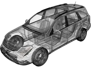 Suzuki XL7 (2009) 3D Model preview
