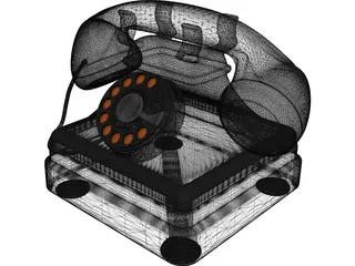 Phone Antique 3D Model preview