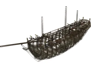 HMS Bounty with Interior 3D Model preview